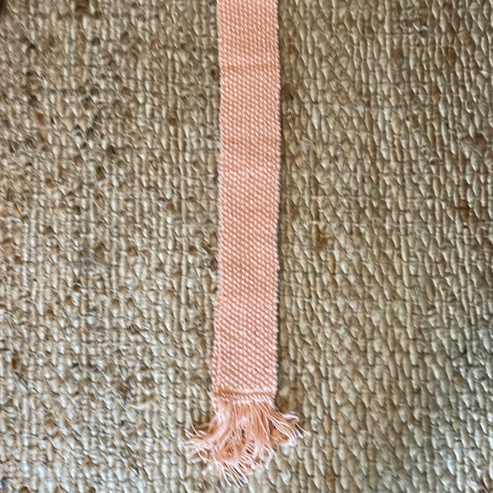 Woman’s Hand made Peach knit scarf